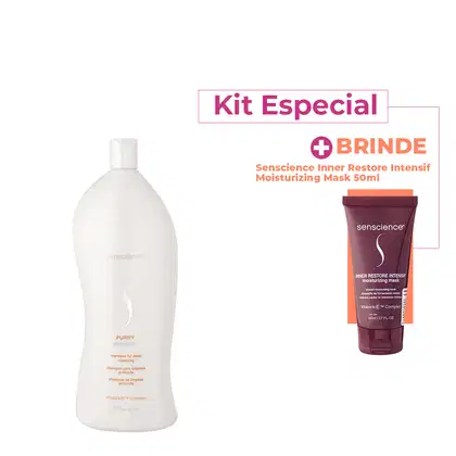 Imagem do produto Kit Senscience Purify Shampoo Antirresíduo Litro e Inner Restore Intensif (2 produtos)