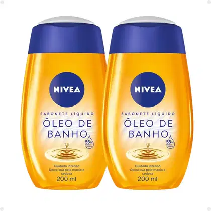 Imagem do produto Kit Sabonete Líquido Nivea Óleo de Banho Com 2 200ml