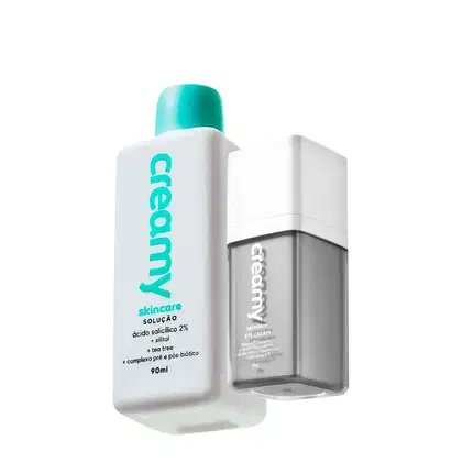 Imagem do produto Kit Creamy Ácido Salicílico Solução Tônica Antiacne e Eye Cream Creme Antirugas Clareador (2 produtos)