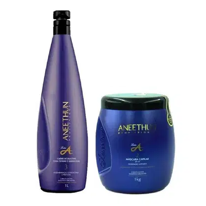 Imagem do produto Kit Creme De Silicone E Mascara Aneethun 1 Litro 1Kg Linha A