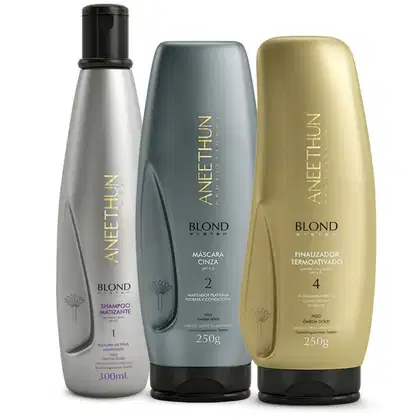 Imagem do produto Kit Matizante Blond System Cinza Completo Aneethun Profissional