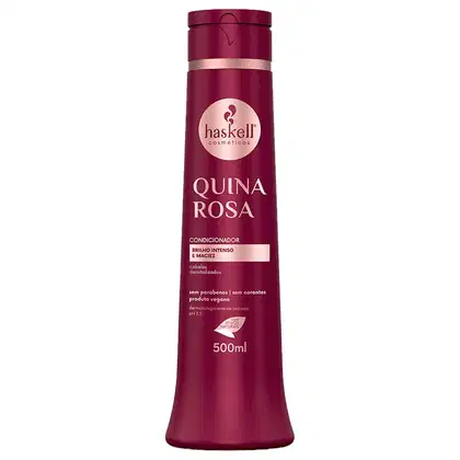 Condicionador Haskell Quina Rosa Brilho Intenso & Maciez, 500ml.