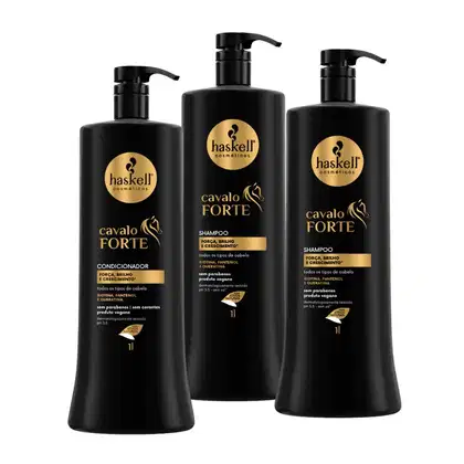 Imagem do produto Kit 2 Shampoo + 1 Condic. Haskell Cavalo Forte 1L