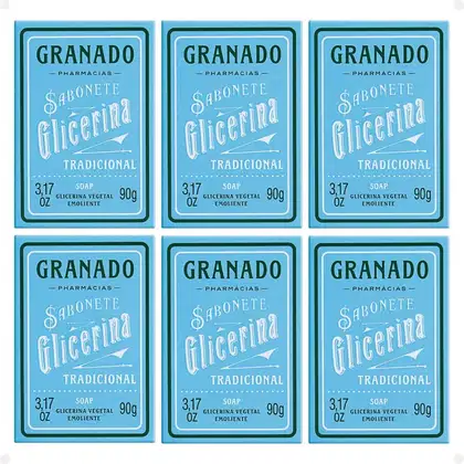 Imagem do produto Kit Sabonete Vegetal de Glicerina Granado Tradicional 90g Com 6
