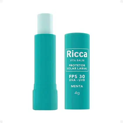 Imagem do produto Protetor Solar Labial Ricca Vita Balm Menta Fps 30 Cód:3804