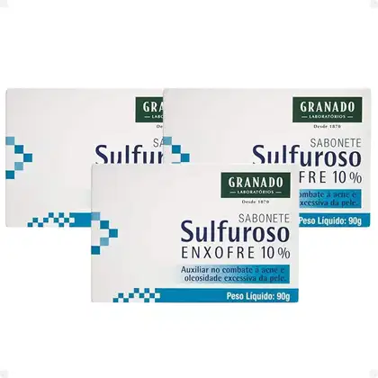 Imagem do produto Kit Sabonete Granado Sulforoso 90g Com 3