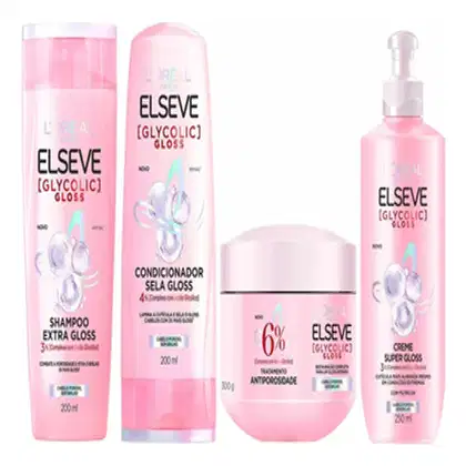 Imagem do produto Kit Cabelos Extra Brilho - Glycolic Gloss L'oréal Elseve