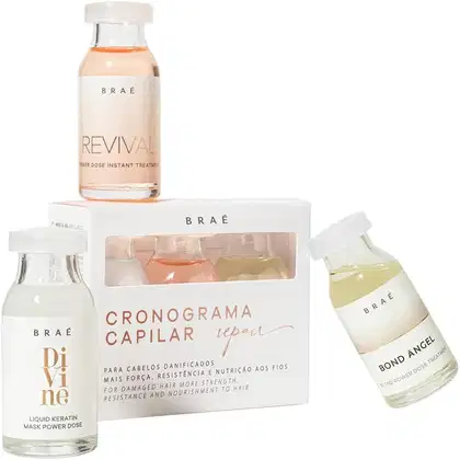 Imagem do produto Kit Cronograma Capilar Repair Braé 3 ampolas