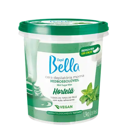 Imagem do produto Depil Bella Hortelã - Cera Depilatória Morna Hidrossolúvel 1,3Kg