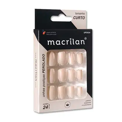 Imagem do produto Unhas Postiças Tamanho Curto Perolado - Macrilan - UP203A