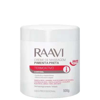 Imagem do produto Raavi Cosméticos Termoativo - Creme de Massagem Corporal 500g