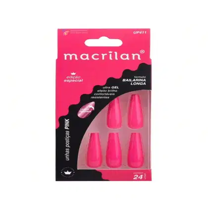 Imagem do produto Unha Postiça Bailarina Longa Pink - Macrilan - UP411