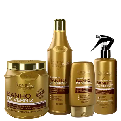 Imagem do produto Kit Forever Liss Professional Banho De Verniz Hidratação Salon (4 Produtos)