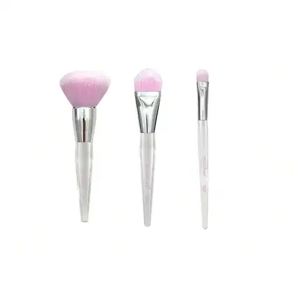 Imagem do produto Kit Face Let's Glam Com 3 Pincéis Profissionais - Macrilan