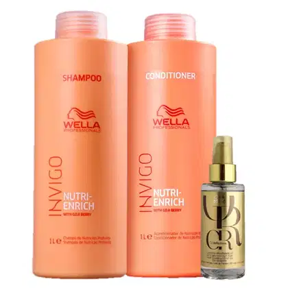 Imagem do produto Kit Wella Professionals Invigo Nutri-Enrich & Oil Reflections Trio Super (3 Produtos)
