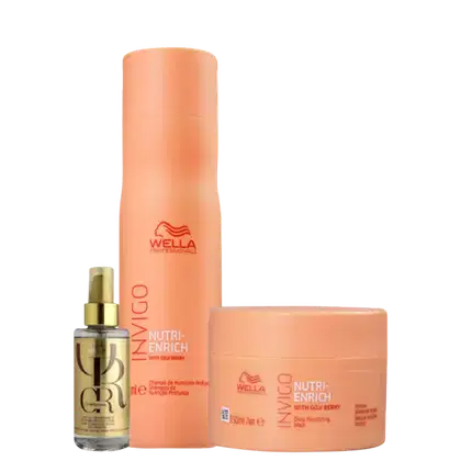Imagem do produto Kit Wella Professionals Invigo Nutri-Enrich & Oil Reflections Trio Tratamento (3 Produtos)