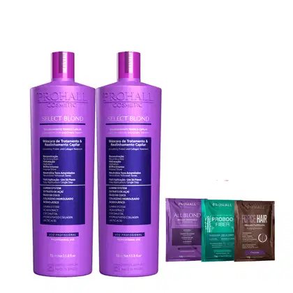 Imagem do produto Kit 2 Progressivas Sem Formol Select Blond 1L Prohall