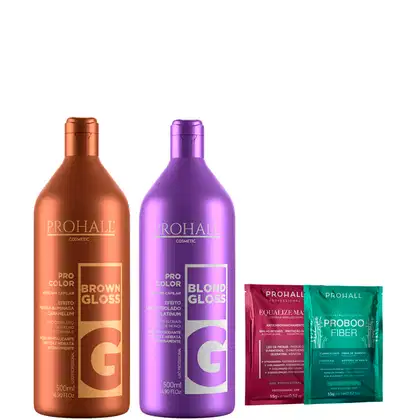 Imagem do produto Kit Matizador Efeito Morena Iluminada e Loiro Pérola Prohall