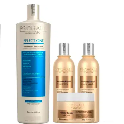 Imagem do produto Progressiva Select One Orgânica e Kit Pós Química Prohall
