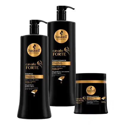 Imagem do produto Kit Cavalo Forte Haskell Sh Condicionador 1l Máscara 500g