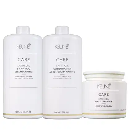 Kit Keune Care Satin Oil Triple Intense, 3 produtos.