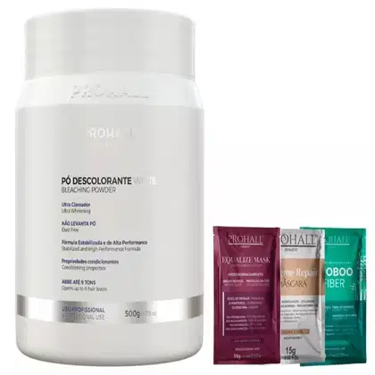 Imagem do produto Pó Branco Descolorante Ultra Clareador Dust Free Prohall