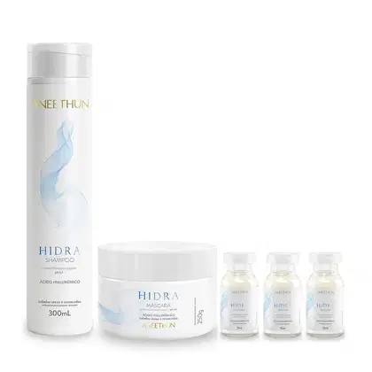 Imagem do produto Kit Aneethun Hidra - Shampoo 300ml + Máscara 250g + Ampolas 13ml (3Unidades)