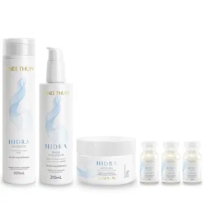 Imagem do produto Kit Aneethun Hidra - Shampoo 300ml + Máscara 250g + Finalizador 210ml + Ampolas 13ml (3Unidades)