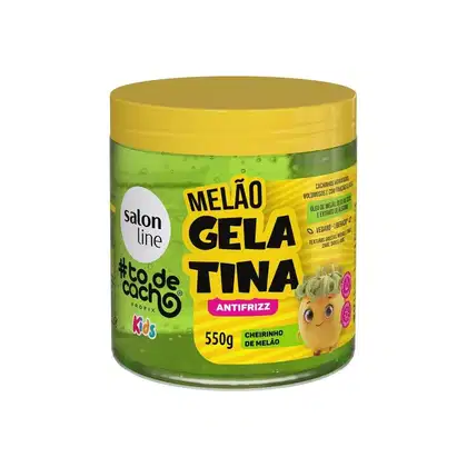Gelatina #todecacho Kids Antifrizz Melão 550g, da marca Salon Line