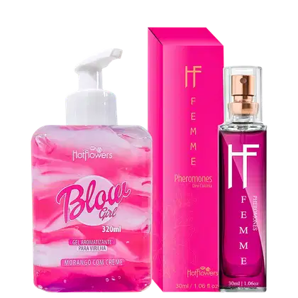 Imagem do produto Kit Blow Girl Hidratante Aveludado Beijável para Região Pélvica e Virilha e Perfume com Feromonios (2 Produtos)