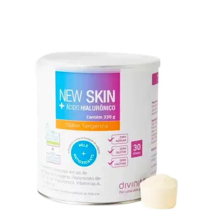 Imagem do produto Divinitè New Skin + Ácido Hialurônico Tangerina - Suplemento Alimentar em Pó 330g