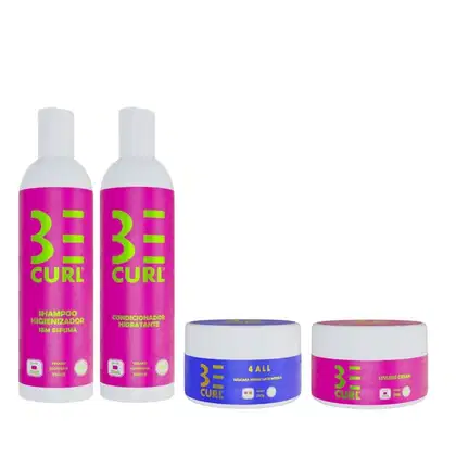 Imagem do produto Kit Be Curl Tratamento Cabelos Cacheados e Ondulados (4 Produtos)