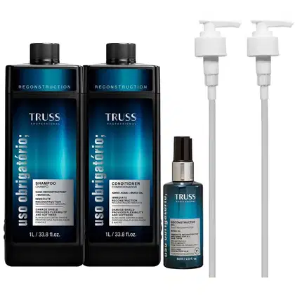 Kit TRUSS Uso Obrigatório Reconstruction Oil + Pump, 5 produtos.