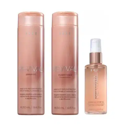 Kit Braé Revival Gorgeous Shine Trio Care, 3 produtos.