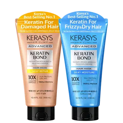Imagem do produto Kit Kerasys Advanced Ampoule Máscaras 10x (Moisture + Repair) 300ml