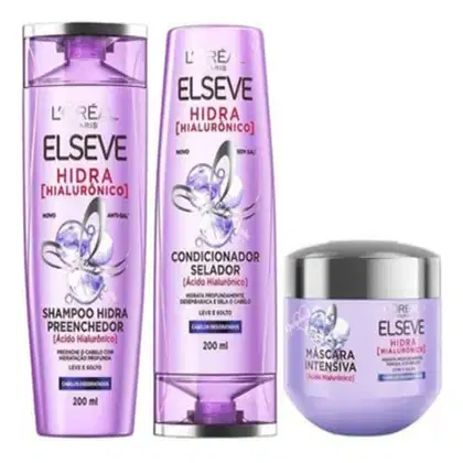 Imagem do produto Kit Elseve Hidra Hialurônico: Shampoo + Condicionador + Máscara