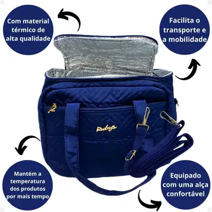 Imagem do produto Necessaire Térmica Rubys Com Alça Azul Marinho Necf-154b
