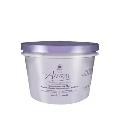 Creme alisante com Hidróxio de Sódio Affirm Resistente Plus da marca Avlon.