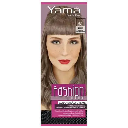 Imagem do produto Yamá Beauty Care Fashion Color 9.1 Louro Muito Claro Acizentado - Coloração 60g