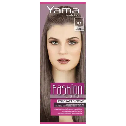 Imagem do produto Yamá Beauty Care Fashion Color 8.1 Louro Claro Acizentado - Coloração 60g