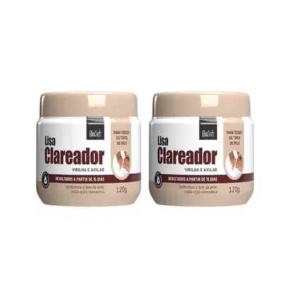 Kit Bio Soft Lisa Clareador de Manchas Double, 2 produtos.