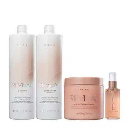Imagem do produto Kit Braé Revival Gorgeous Shine Salon (4 Produtos)
