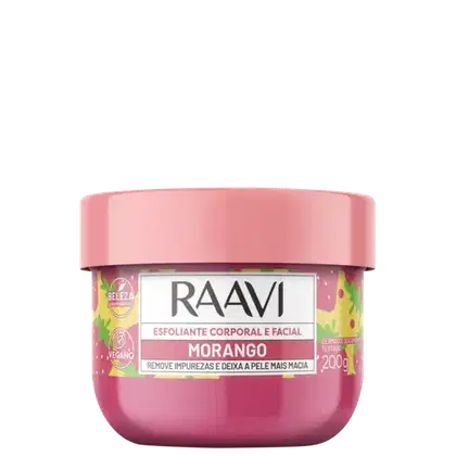 Imagem do produto Creme Esfoliante Facial e Corporal Morango Raavi - 200g