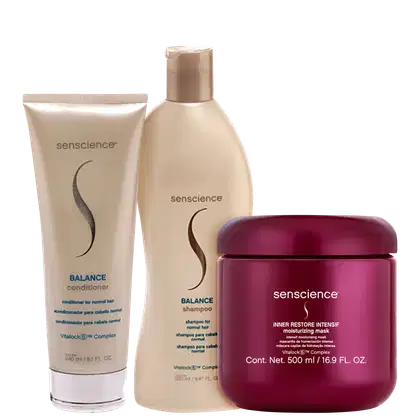 Imagem do produto Kit Senscience Balance + Inner Restore Intensif Moisturizing Mask (3 Produtos)