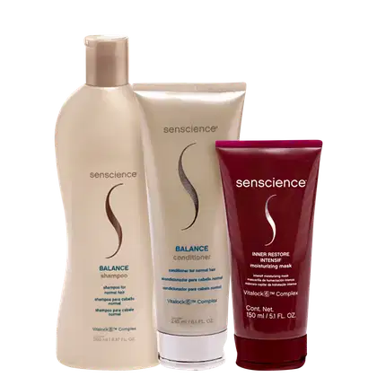 Imagem do produto Kit Senscience Balance + Inner Restore Intensif Moisturizing Mask Trio (3 Produtos)