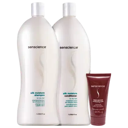 Imagem do produto Kit Senscience Silk Moisture Salon + Inner Restore Moisturizing Mask Mini (3 Produtos)