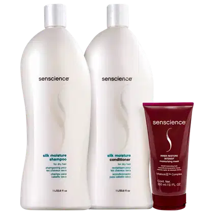 Imagem do produto Kit Senscience Silk Moisture Salon + Inner Restore Intensif Moisturizing Mask (3 Produtos)