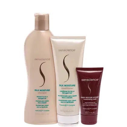 Imagem do produto Kit Senscience Silk Moisture + Inner Restore Intensif Moisturizing Mask Mini (3 Produtos)