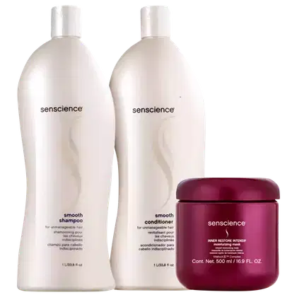Imagem do produto Kit Senscience Smooth Salon + Inner Restore Intensif Moisturizing Mask (3 Produtos)