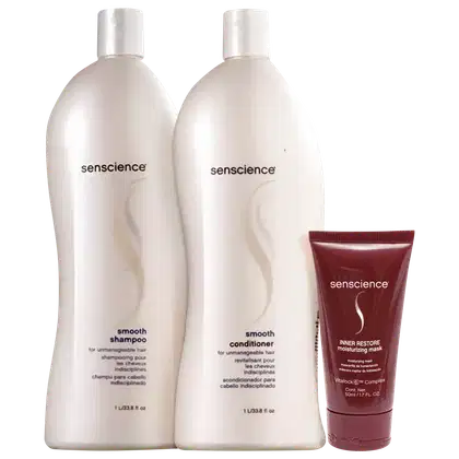 Imagem do produto Kit Senscience Smooth Salon+ Inner Restore Moisturizing Mask Mini (3 Produtos)